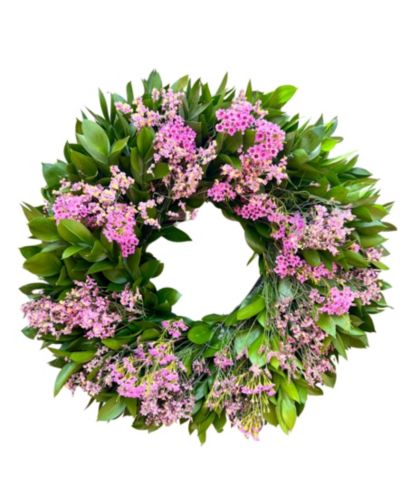 GreenishBlu венок из живой зелени и мистиlimonium, 20"