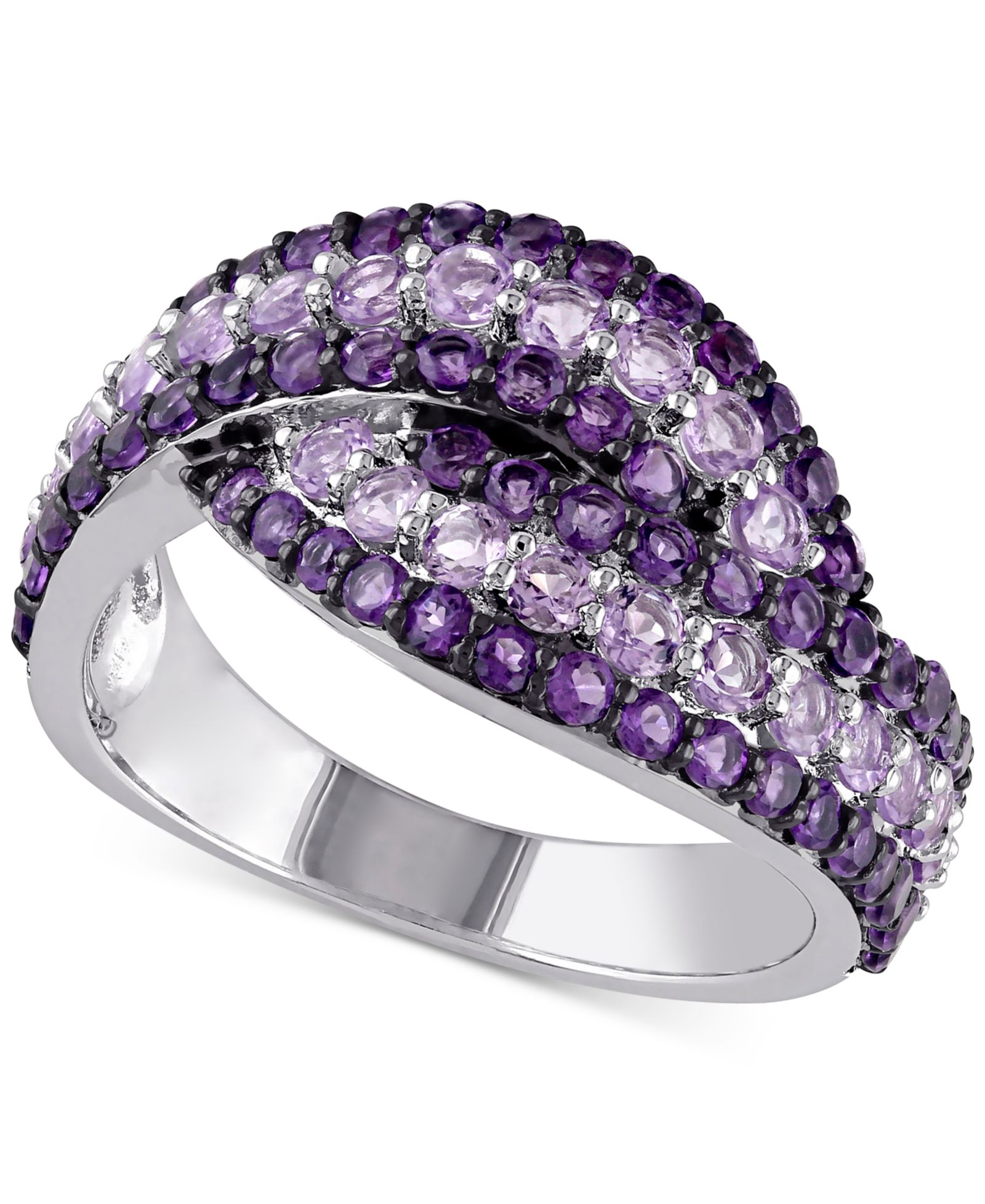 Кольцо Michael Aram Amethyst & Rose De France Swirl в Sterling Silver