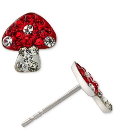 Giani Bernini Серьги-гвоздики Crystal Mushroom в стерлинговом серебре