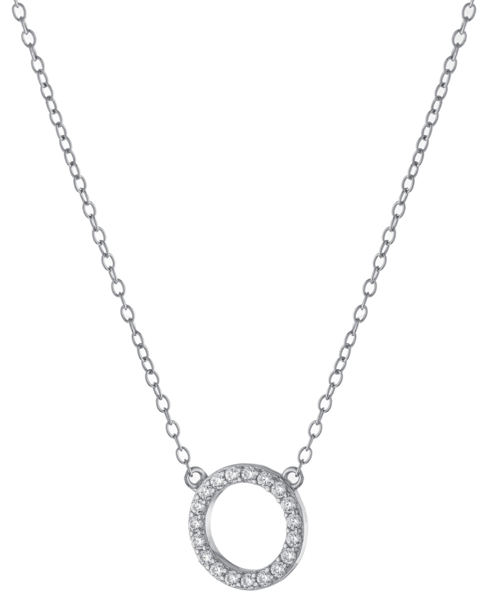 Giani Bernini ожерелье с подвеской Cubic Zirconia Circle 16" + 2" extender