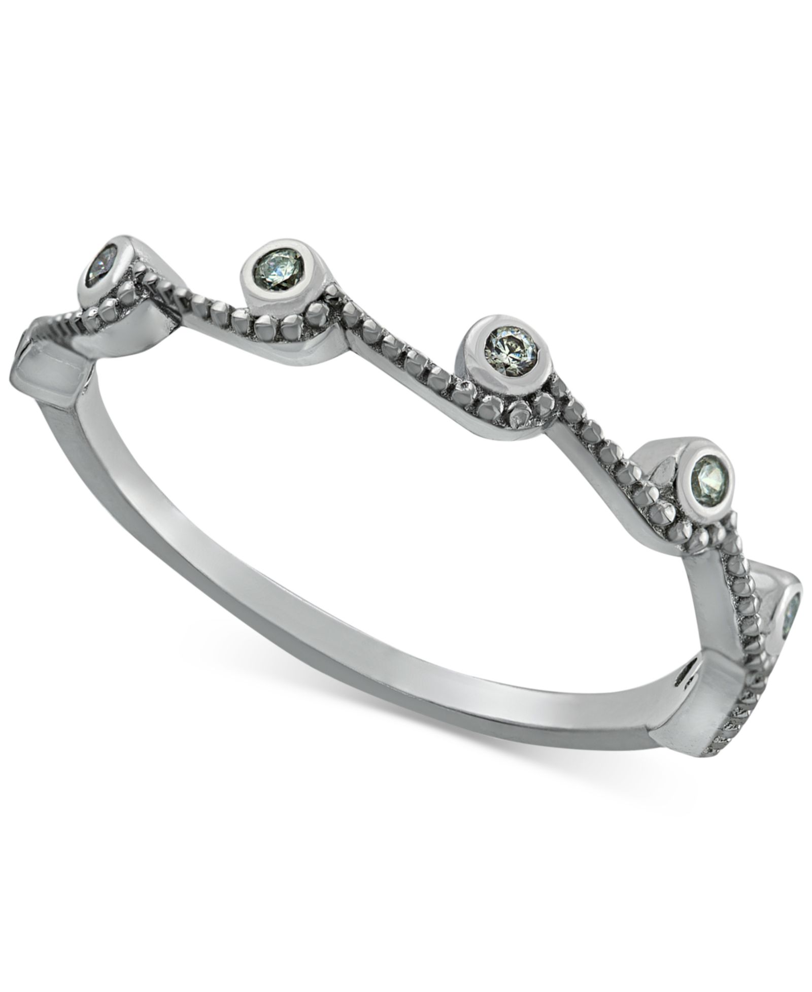 Кольцо Giani Bernini Cubic Zirconia Wavy Statement Sterling Silver