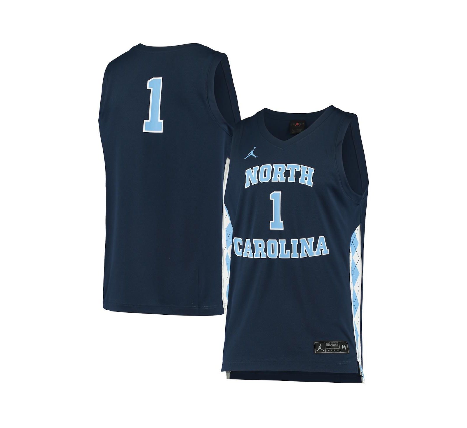 Мужская и женская джерси Jordan North Carolina Tar Heels