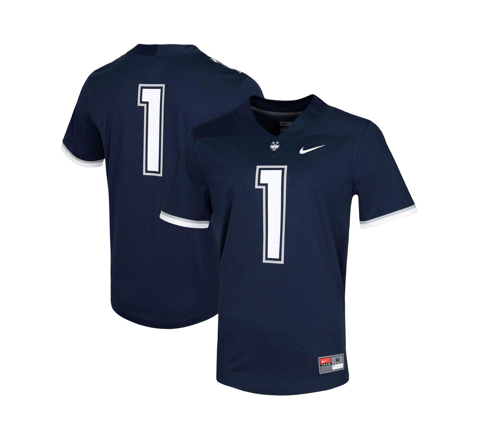 Мужская джерси Nike #1 Navy UConn Huskies Untouchable Game