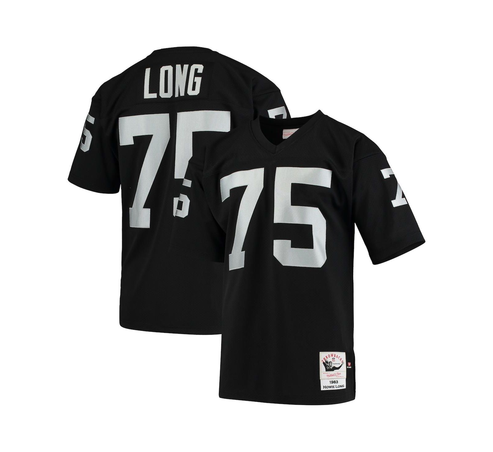 Мужская джерси Mitchell & Ness Howie Long Black Las Vegas Raiders 1983 Authentic Throwback Retired Player