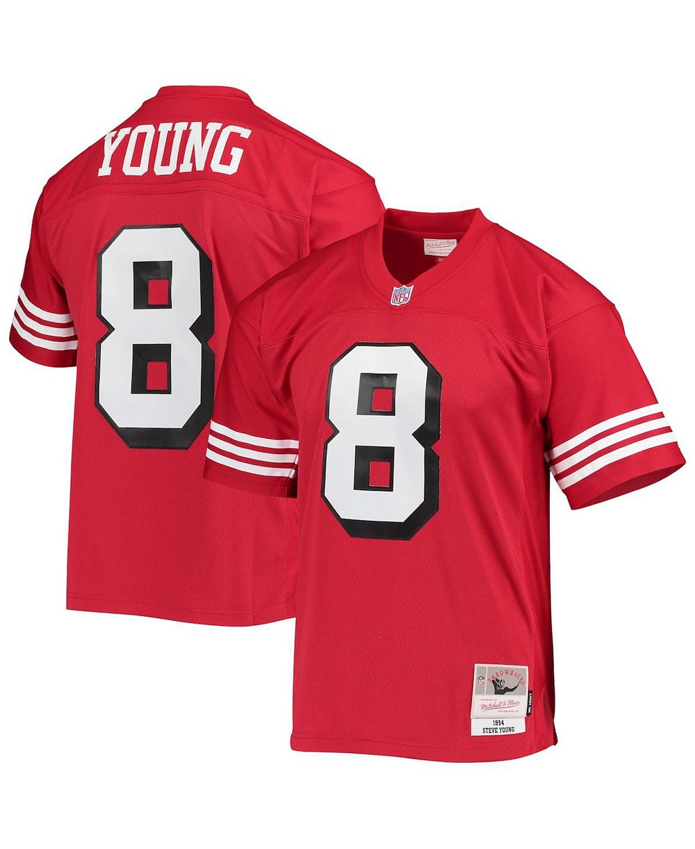 Джерси Mitchell & Ness Men's Steve Young Scarlet San Francisco 49ers 1994 Legacy Replica