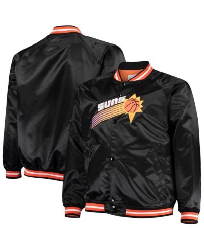 Мужская куртка Mitchell & Ness Black Phoenix Suns Big and Tall Hardwood Classics Raglan Satin Full-Snap