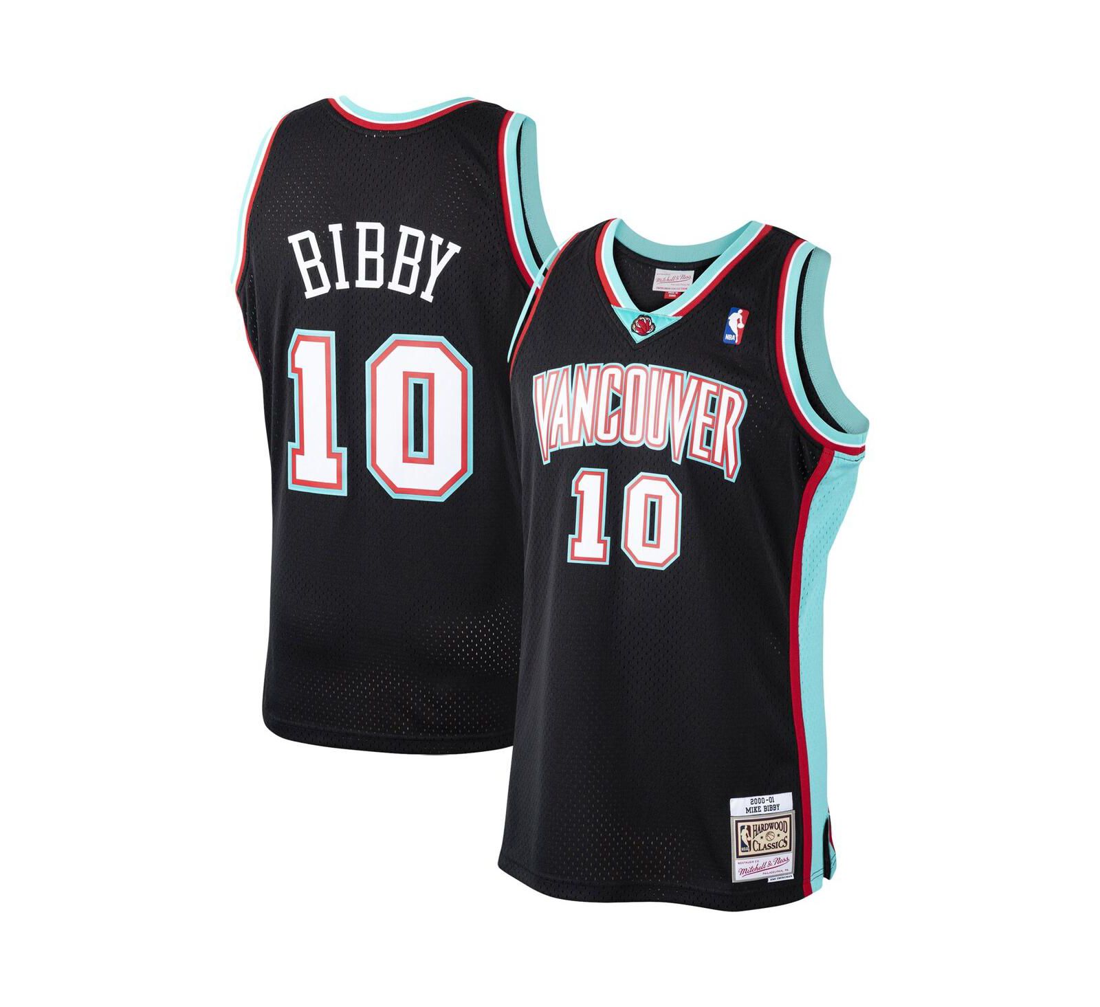 Мужской Mitchell & Ness Mike Bibby Black Vancouver Grizzlies 2000-01 Hardwood Classics Swingman Jersey
