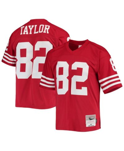 Мужская джерси Mitchell & Ness John Taylor Scarlet San Francisco 49ers 1990 Legacy Replica