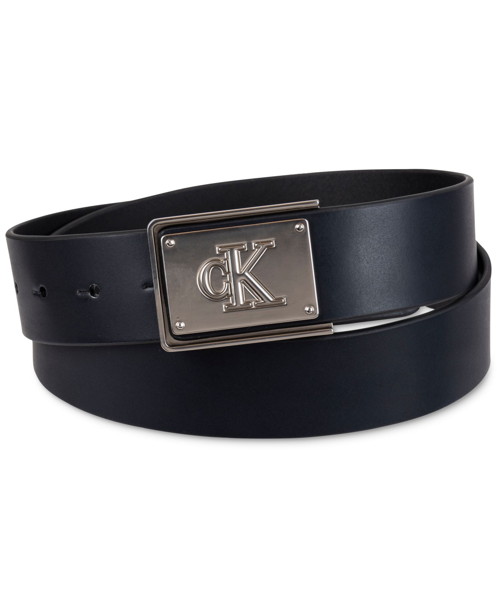 38MM Calvin Klein Men's CK Plate Plaque Belt