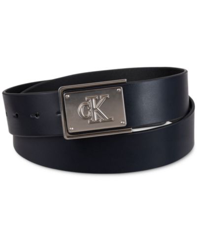 38MM Calvin Klein Men's CK Plate Plaque Belt