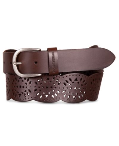 Женский кожаный ремень Lucky Brand Perforated Scalloped Edge