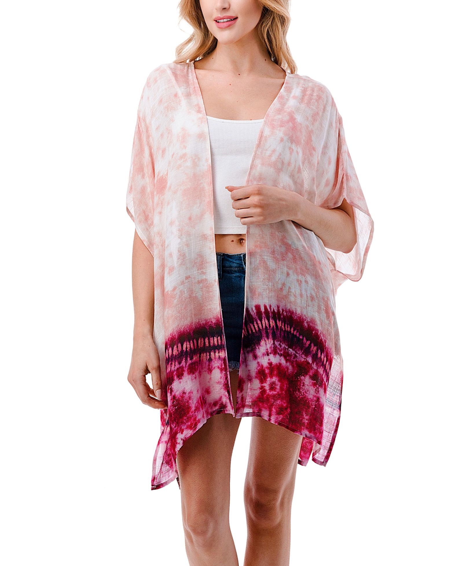 Женское легкое кимоно Marcus Adler Ombre Tie Dye Wrap