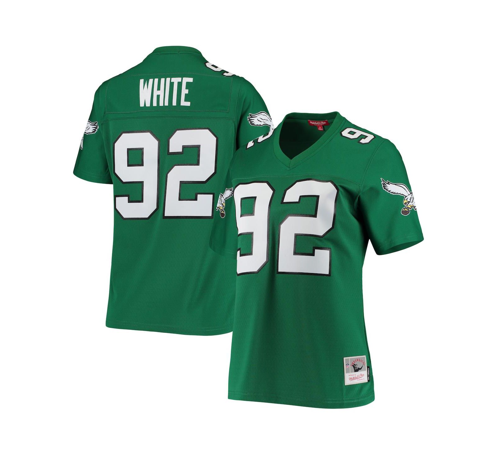 Women's Mitchell & Ness Reggie White Kelly Green Philadelphia Eagles 1990 Legacy Replica Jersey