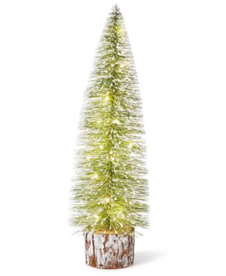 Holiday Lane северное сияние зеленое дерево из сизаля с деревянным основанием и LED-подсветкой