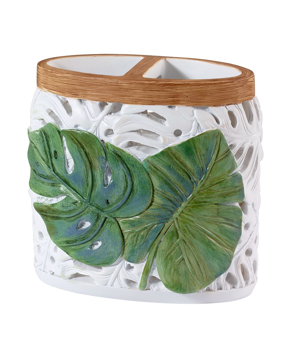 Держатель для зубной щетки Avanti Viva Palm Leaf Cut-Out Resin