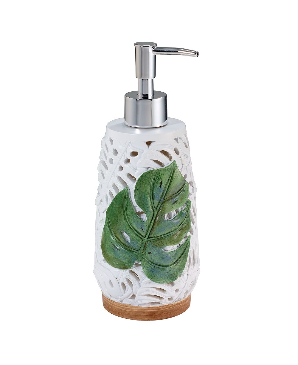 Avanti Viva Palm Leaf Cut-Out Resin Soap/Lotion Dispenser