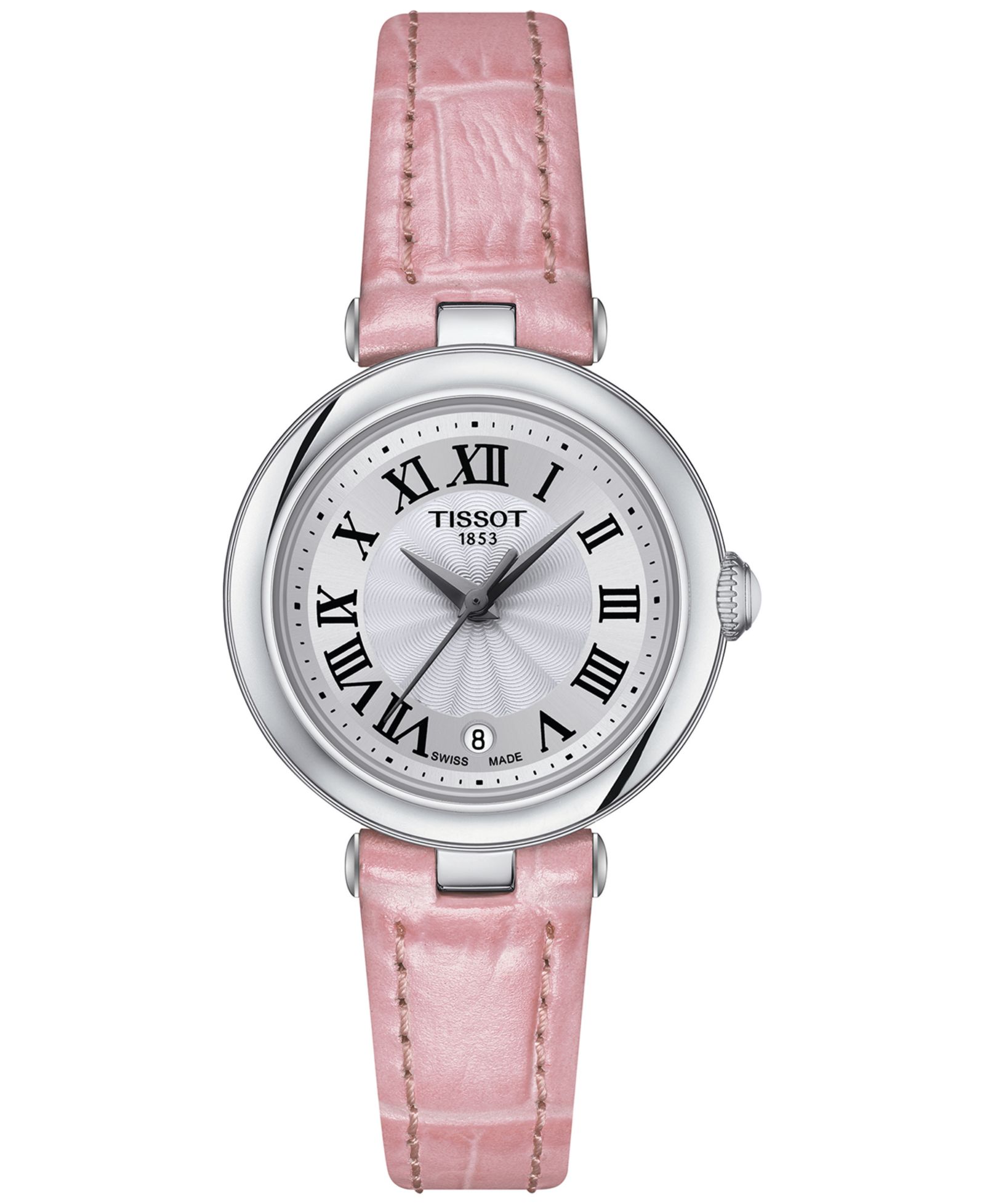 Женские часы Tissot Swiss Bellissima Small Lady Pink Leather Strap 26mm