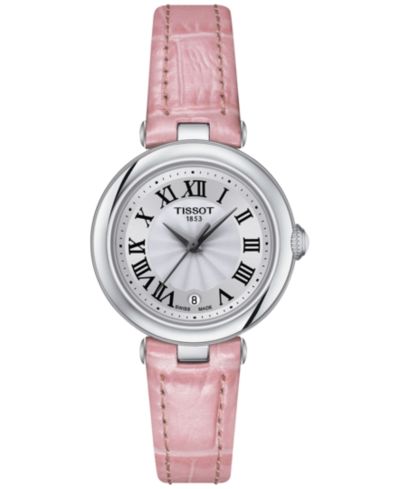 Женские часы Tissot Swiss Bellissima Small Lady Pink Leather Strap 26mm