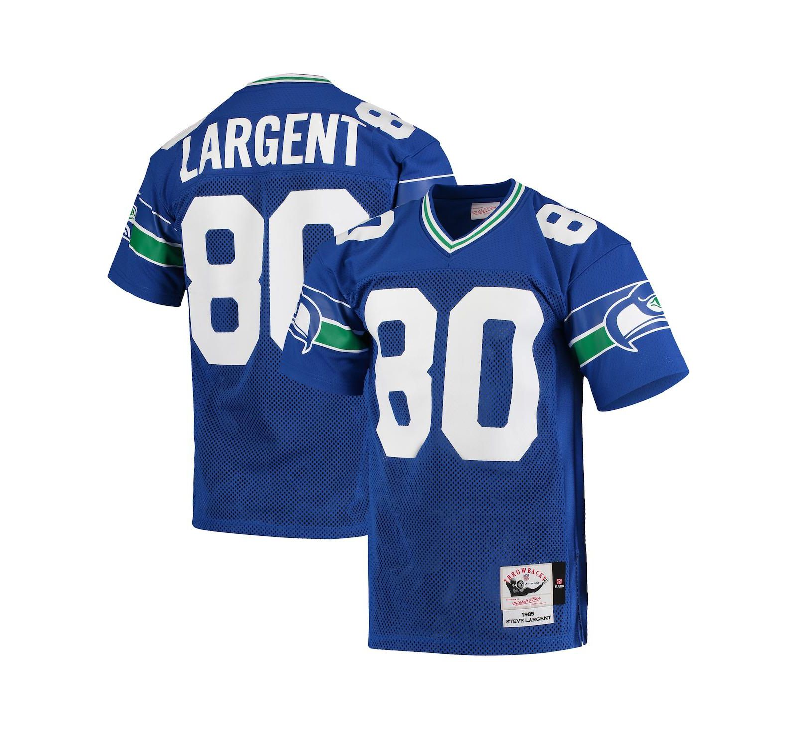 Мужская джерси Mitchell & Ness Steve Largent Seattle Seahawks Authentic Retired Player