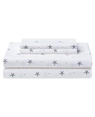 Nautica Star Spangled Coastal Cotton Percale 4-Piece Sheet Set, King