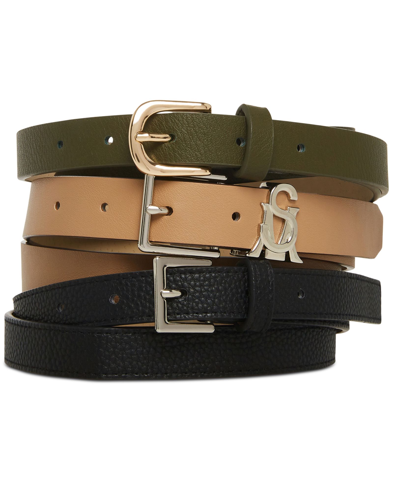 Женские ремни Steve Madden Versatile 3-Pk. Faux-Leather Belts