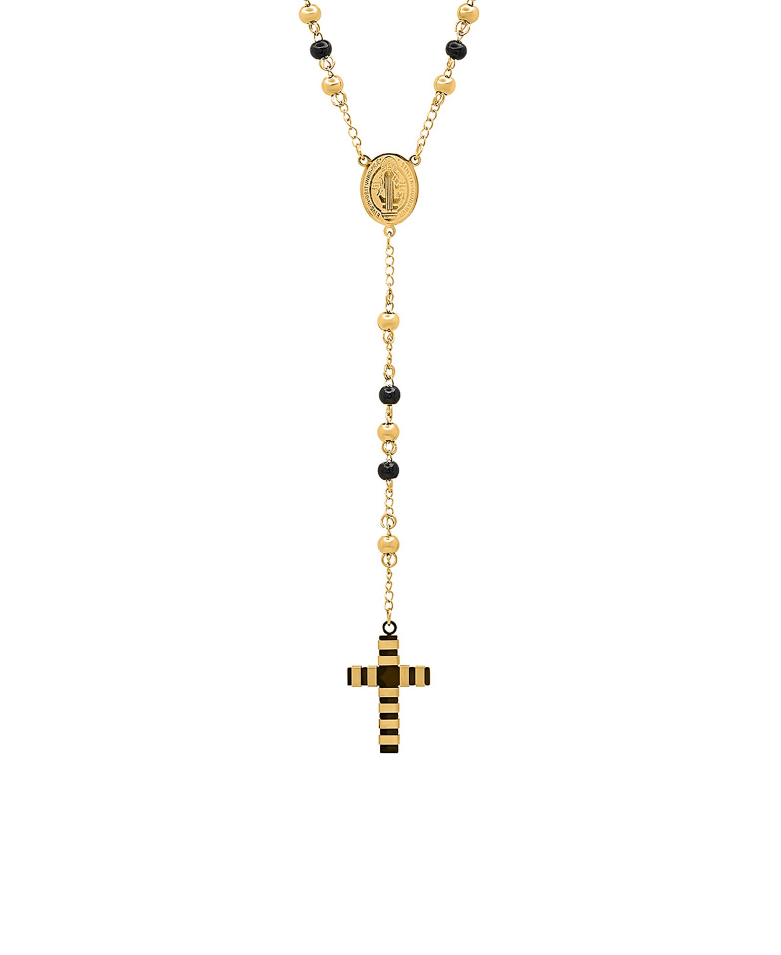 Мужское ожерелье STEELTIME Gold Plated Rosary
