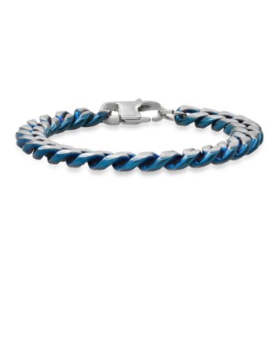 Мужской браслет STEELTIME Stainless Steel Ion Plating Cuban Link Chain