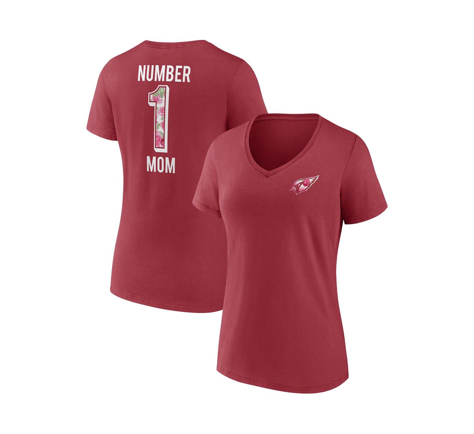 Женская футболка V-образного выреза Fanatics Arizona Cardinals Mother's Day
