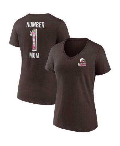Женская футболка Fanatics Cleveland Browns Team Mother's Day V-Neck Brown