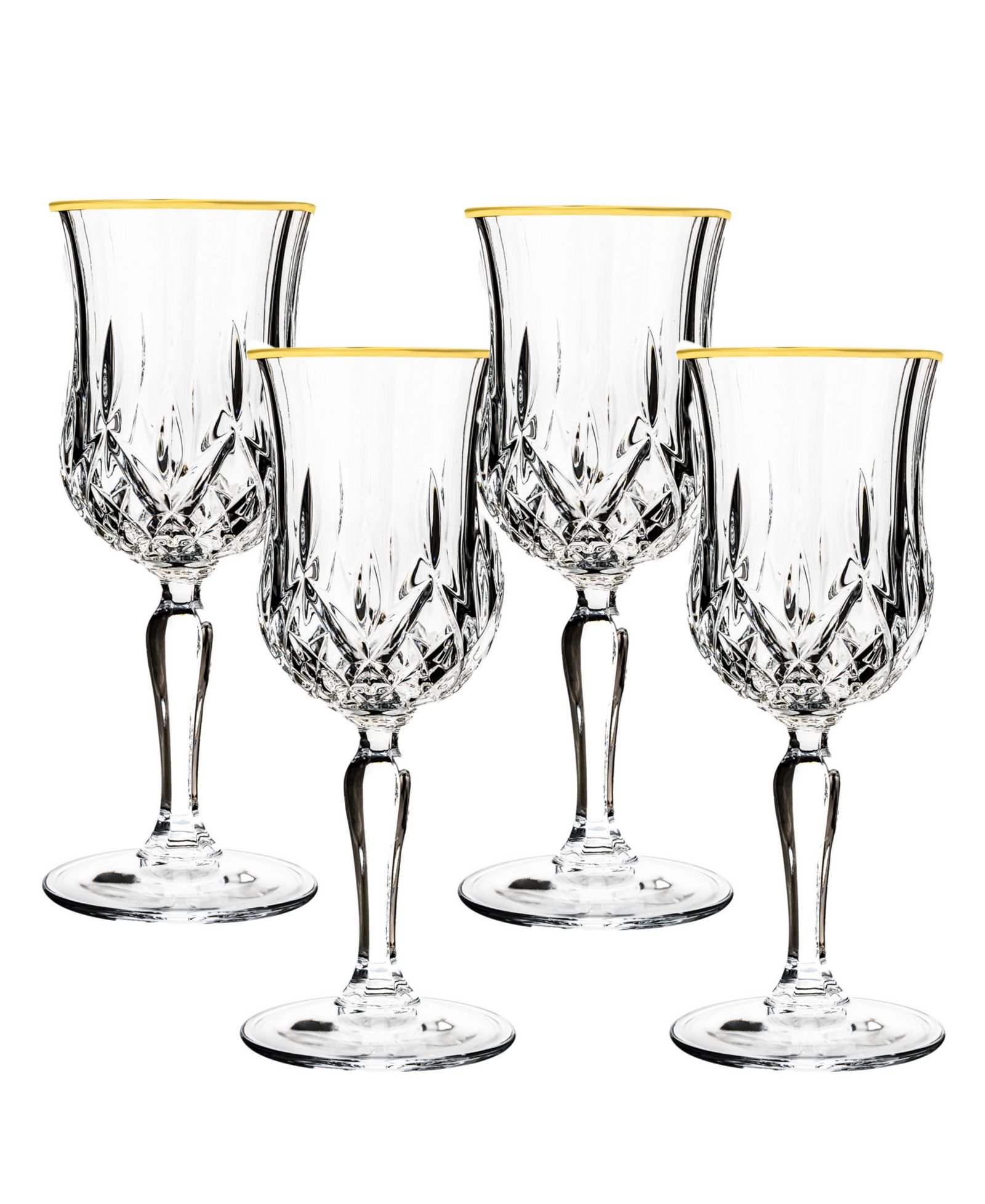 Opera Gold Rim Wine Glasses, Set of 4