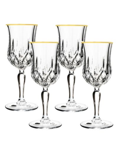 Opera Gold Rim Wine Glasses, Set of 4