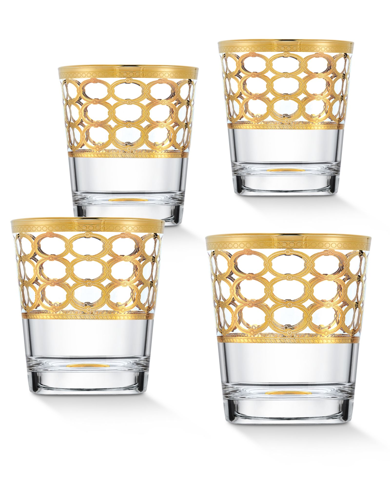 Набор из 4 предметов Lorren Home Trends Infinity Gold Ring Double Old Fashion