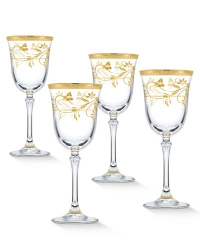 Набор бокалов для вина Lorren Home Trends Rosalia Flower, 4 шт.