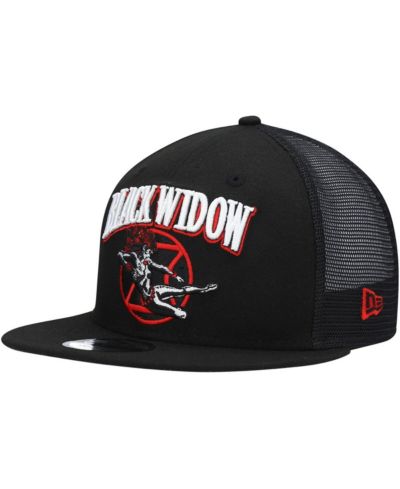 Мужская кепка New Era Black Widow Retro Meshback 9FIFTY Snapback черного цвета