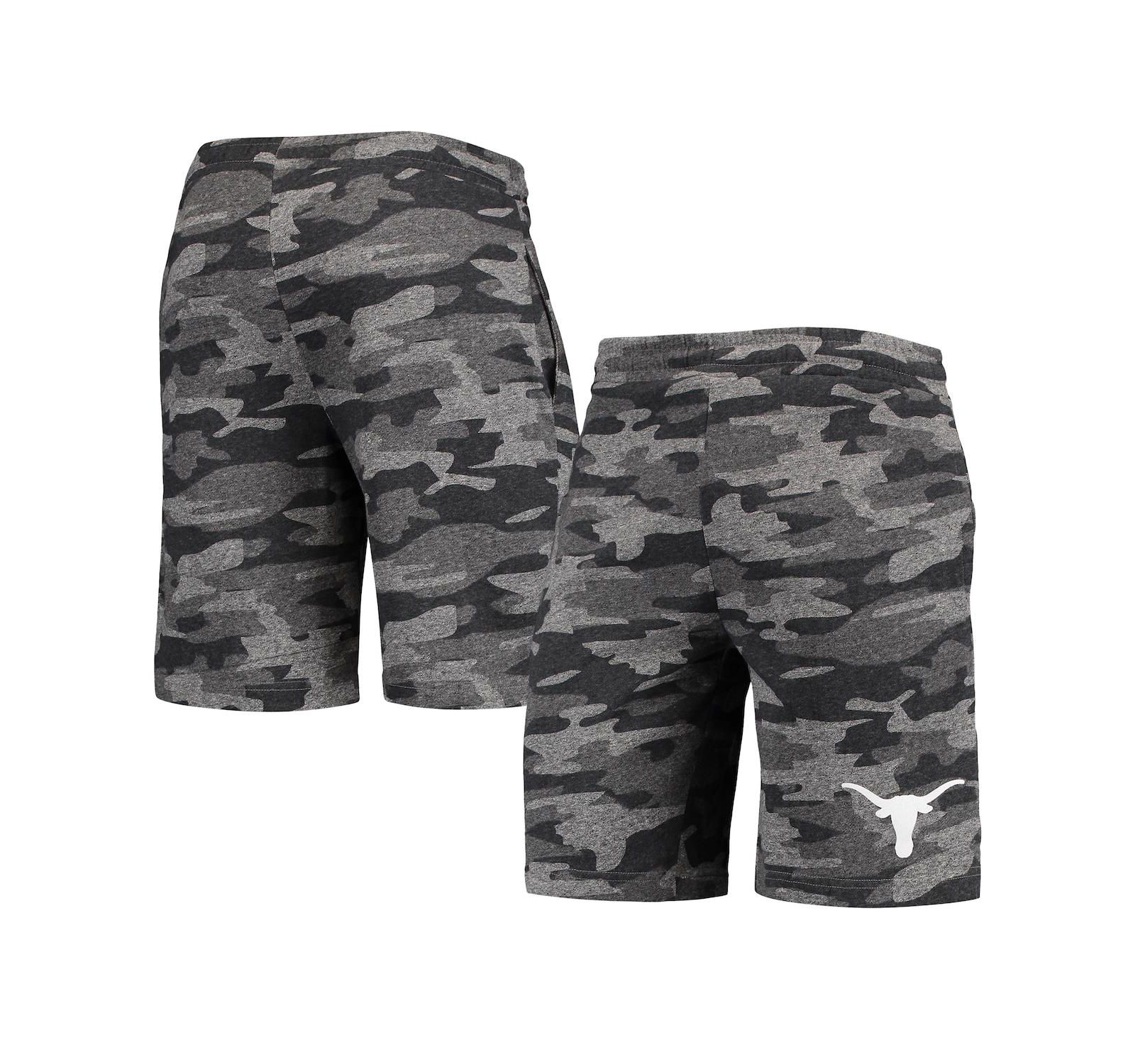 Men's Concepts Sport Charcoal, Gray Texas Longhorns Camo Backup Terry Jam Lounge Shorts
