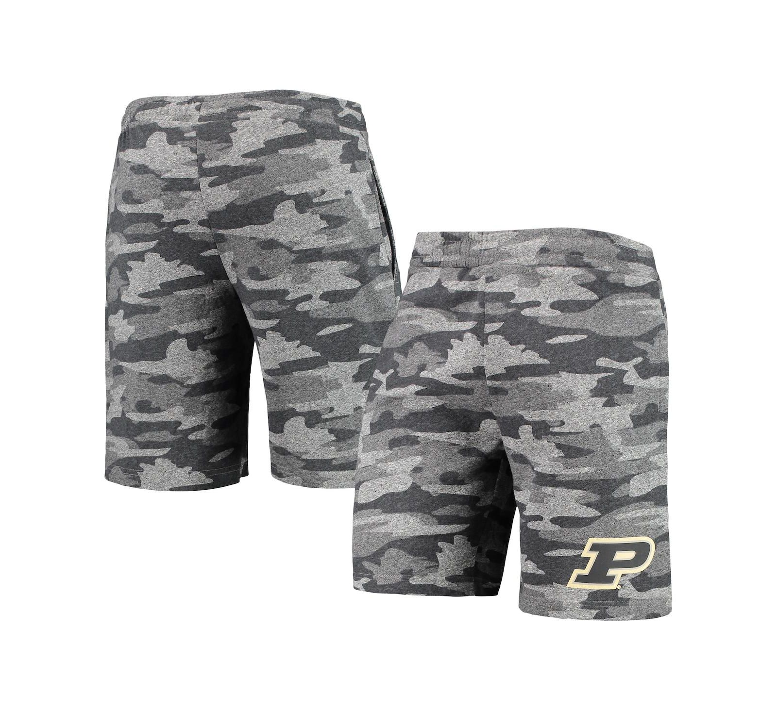 Мужские шорты Concepts Sport Purdue Boilermakers Camo Backup Terry Jam, угольный/серый