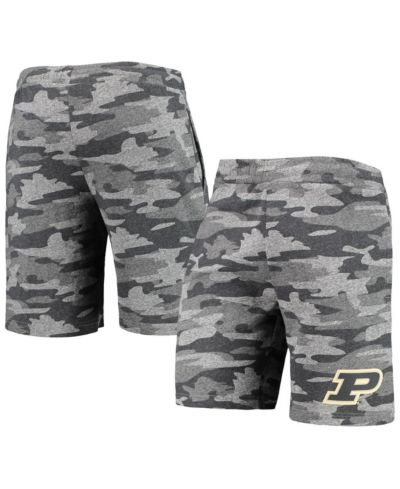 Мужские шорты Concepts Sport Purdue Boilermakers Camo Backup Terry Jam, угольный/серый