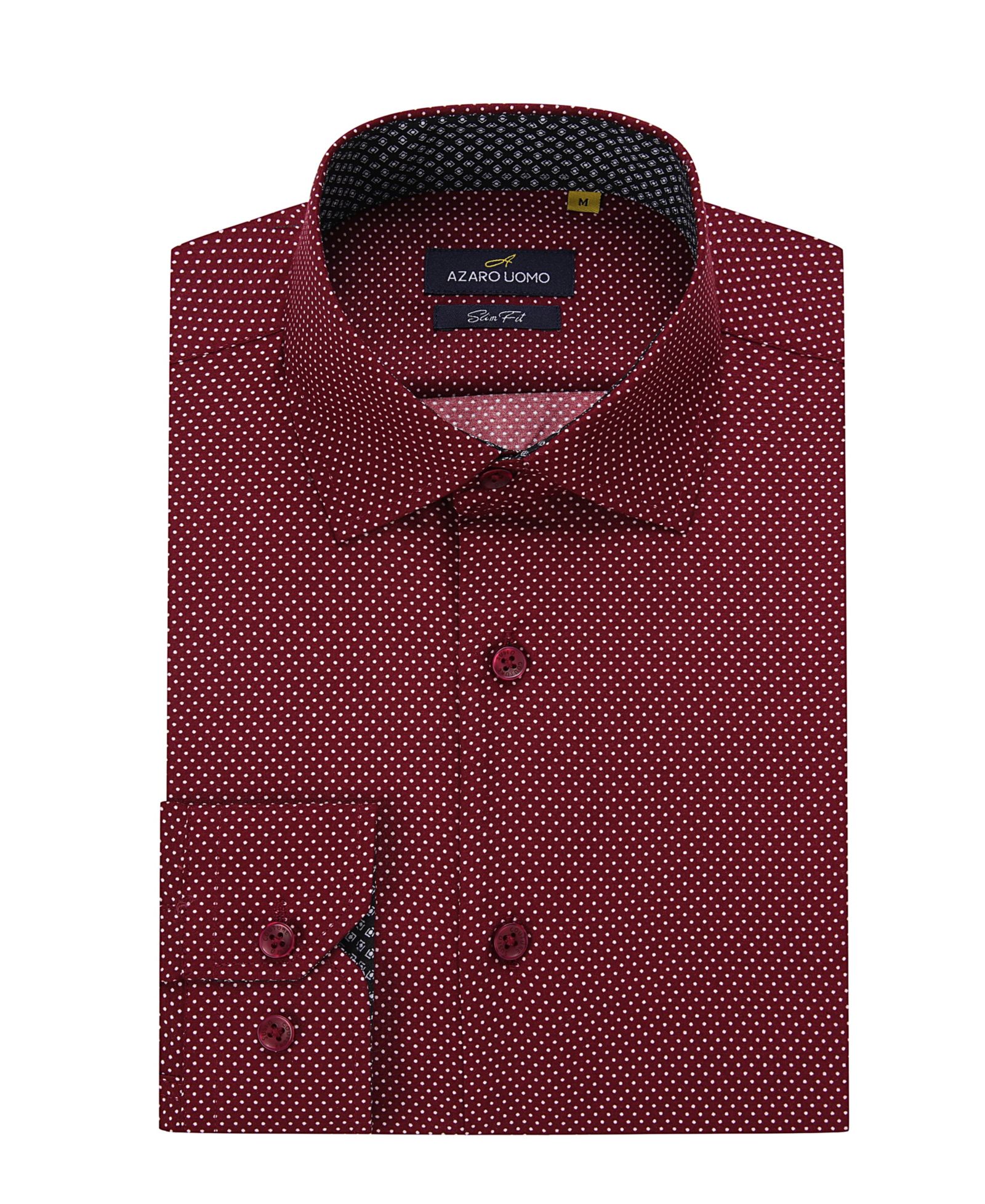 Men's Business Geometric Long Sleeve Button Down Shirt