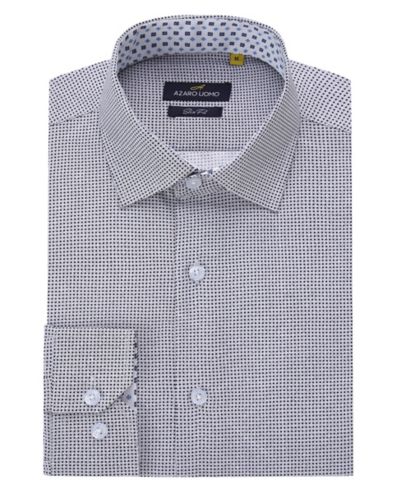Men's Business Geometric Long Sleeve Button Down Shirt