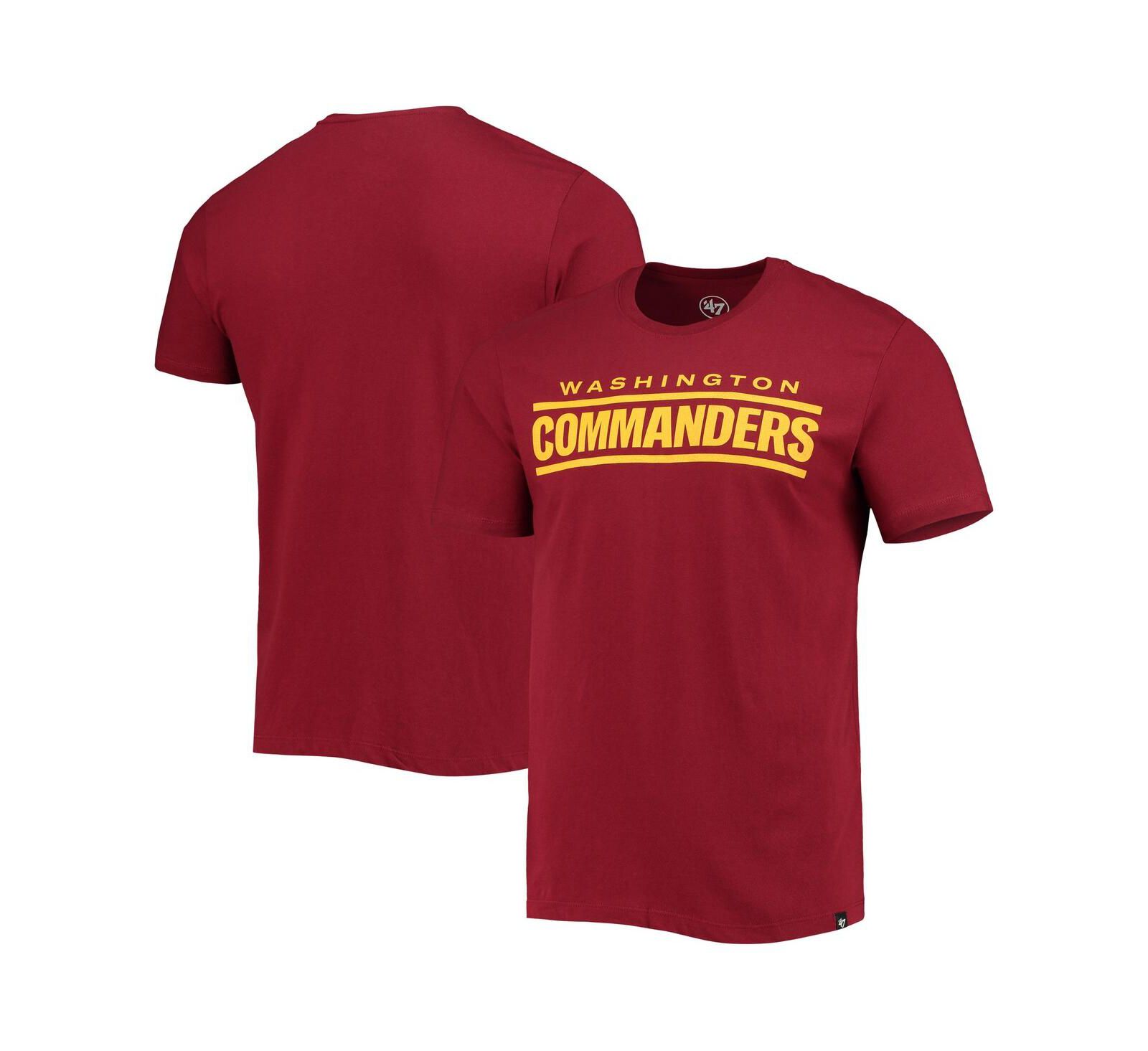 Men's '47 Brand Burgundy Washington Commanders Wordmark Imprint Super Rival T-shirt