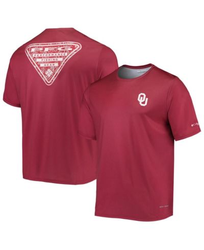 Футболка Columbia Men's Crimson Oklahoma Sooners Terminal Tackle Omni-Shade
