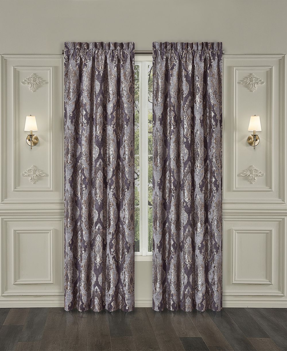 Five Queens Court Dominique 4-Pc. Window Panel Set, 50" x 84"