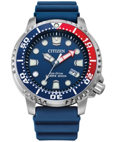 Мужские часы Citizen Eco-Drive Promaster Dive Blue Strap, 44mm