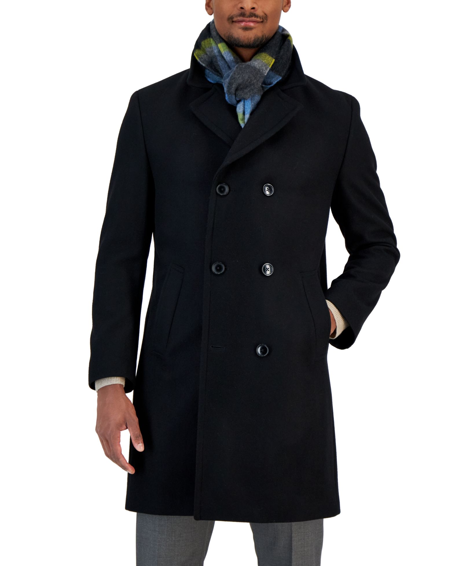 Nautica Мужское шерстяное пальто Classic-Fit Double Breasted