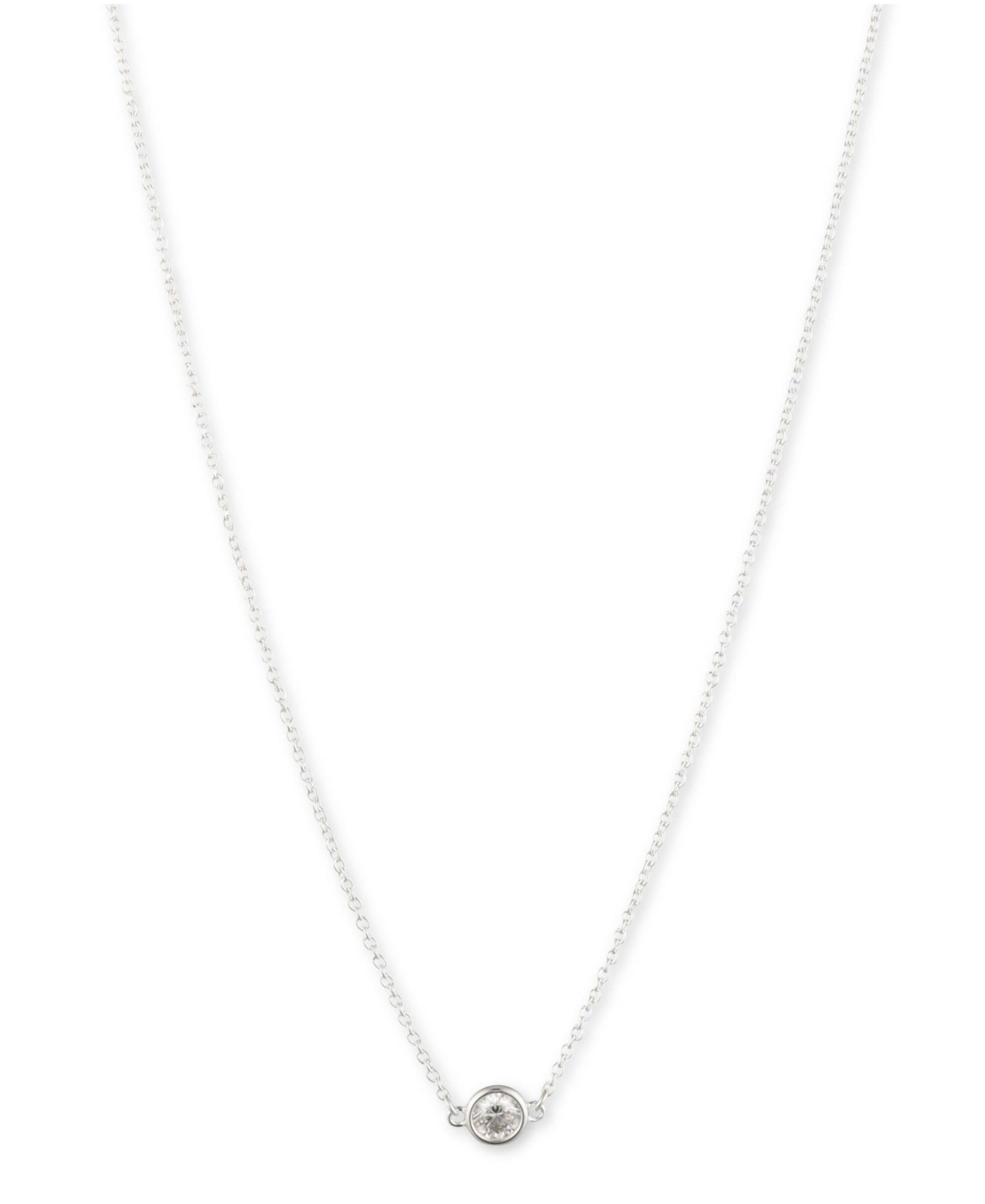 Lauren Ralph Lauren Sterling Silver and Cubic Zirconia Pendant Necklace