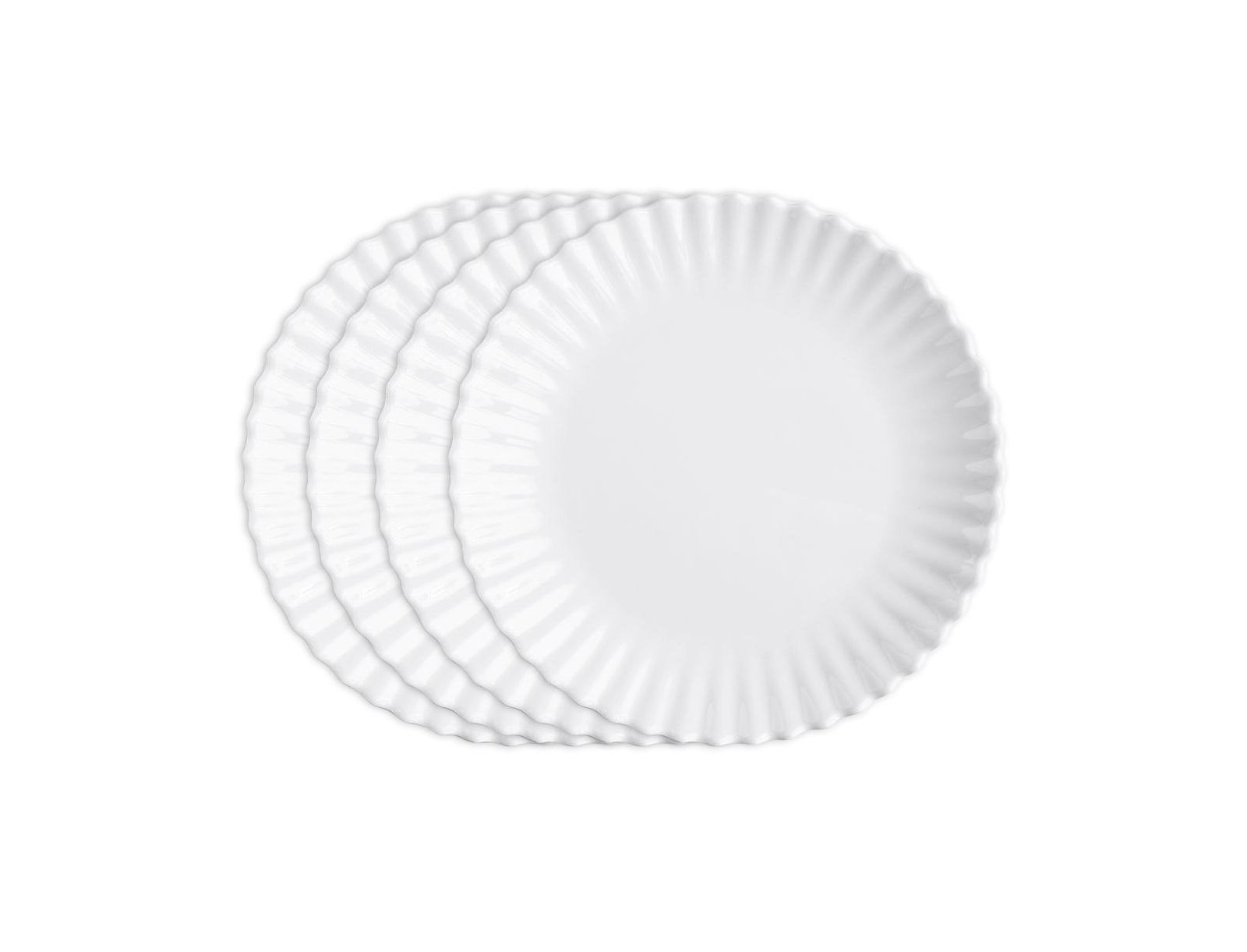 Q Squared набор из 4 тарелок Melamine Luxe 9"