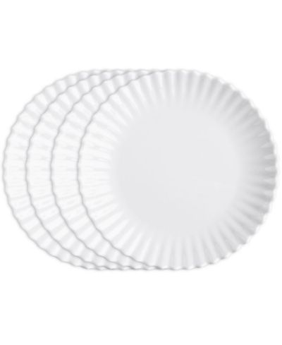 Q Squared Melamine Patio Luxe Lightweight 9" Salad Plates, Set of 4
