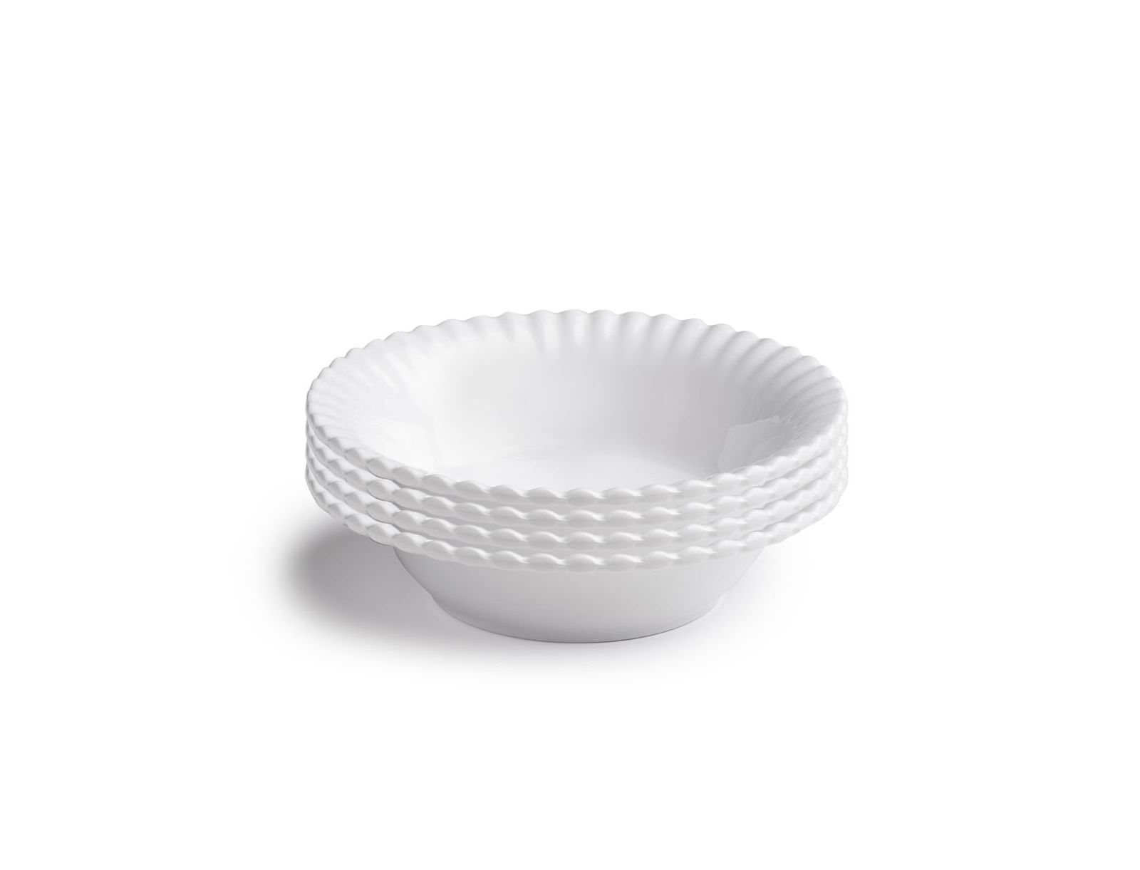 Q Squared Melamine Patio Luxe Lightweight 7.5" Personal Bowls, Set of 4