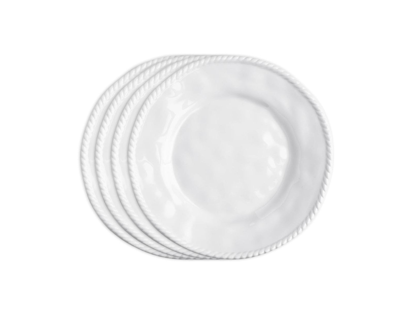 Q Squared Melamine Nautical 9" Salad Plates, Set of 4