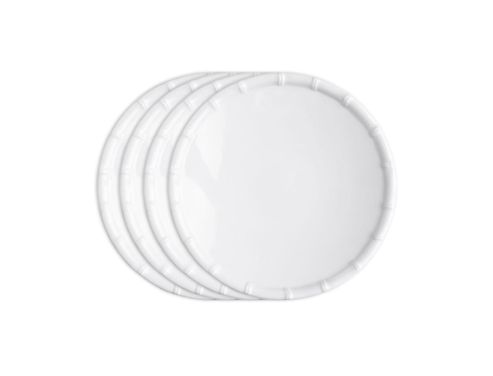 Q Squared Melamine Zen Bamboo 9" Salad Plates, Set of 4